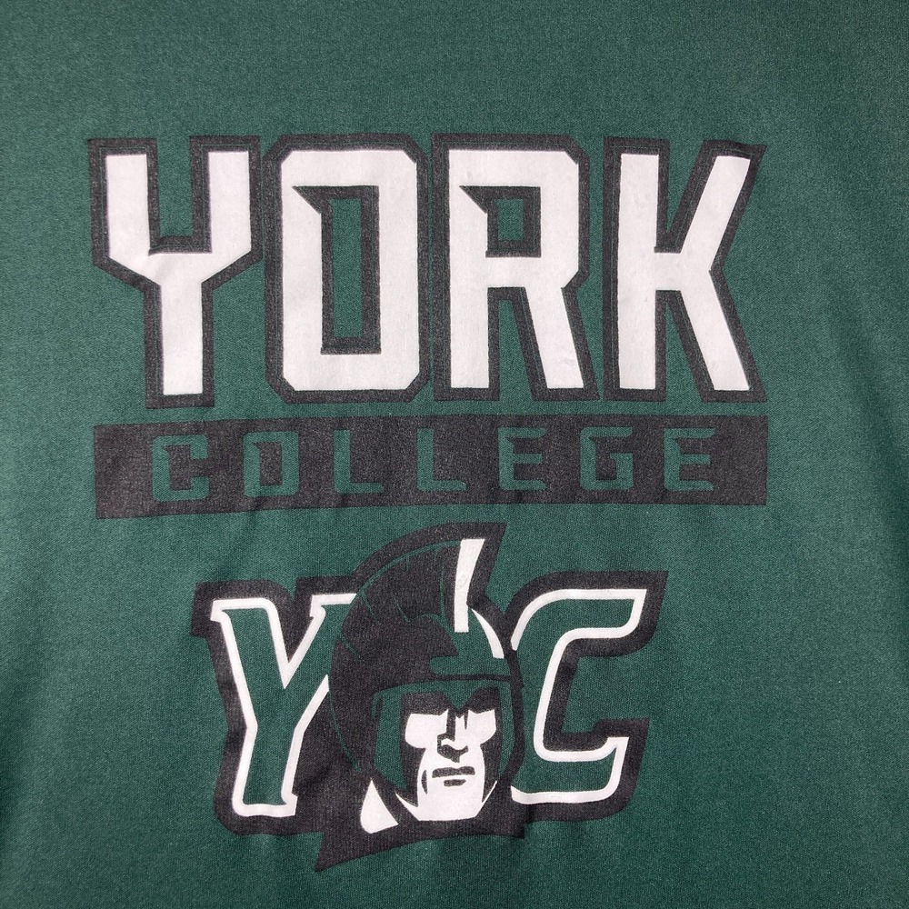York College Spartans  T Shirt  Adult Medium Green Short‎ Sleeve Pennsylvania - Picture 2 of 9